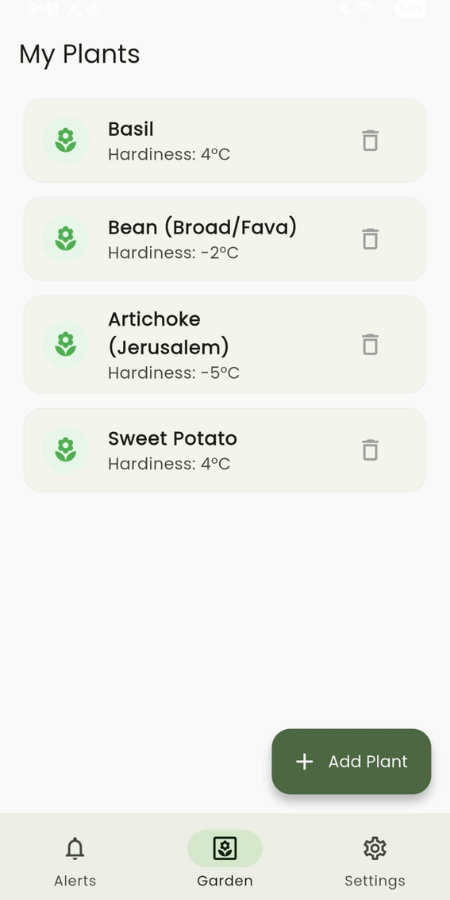 App Screenshot: Save Your Plants