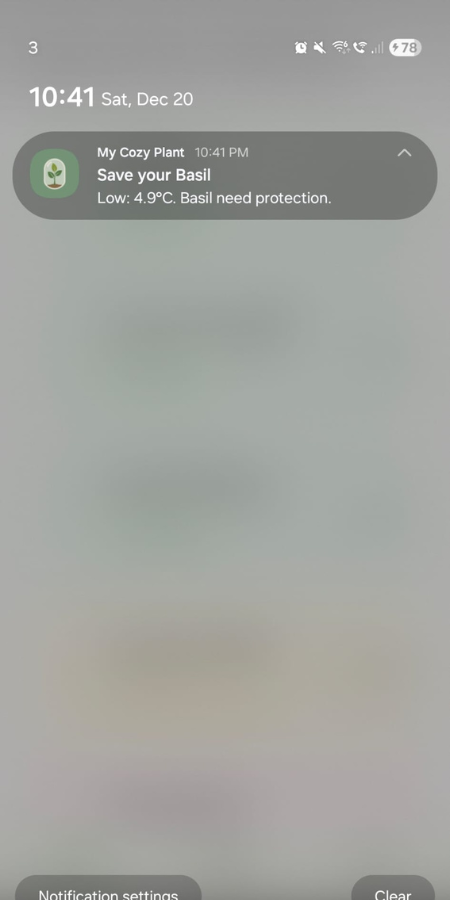 App Screenshot: Get Frost Alerts