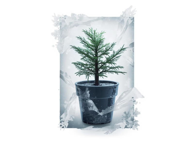 Potted plants in a garden